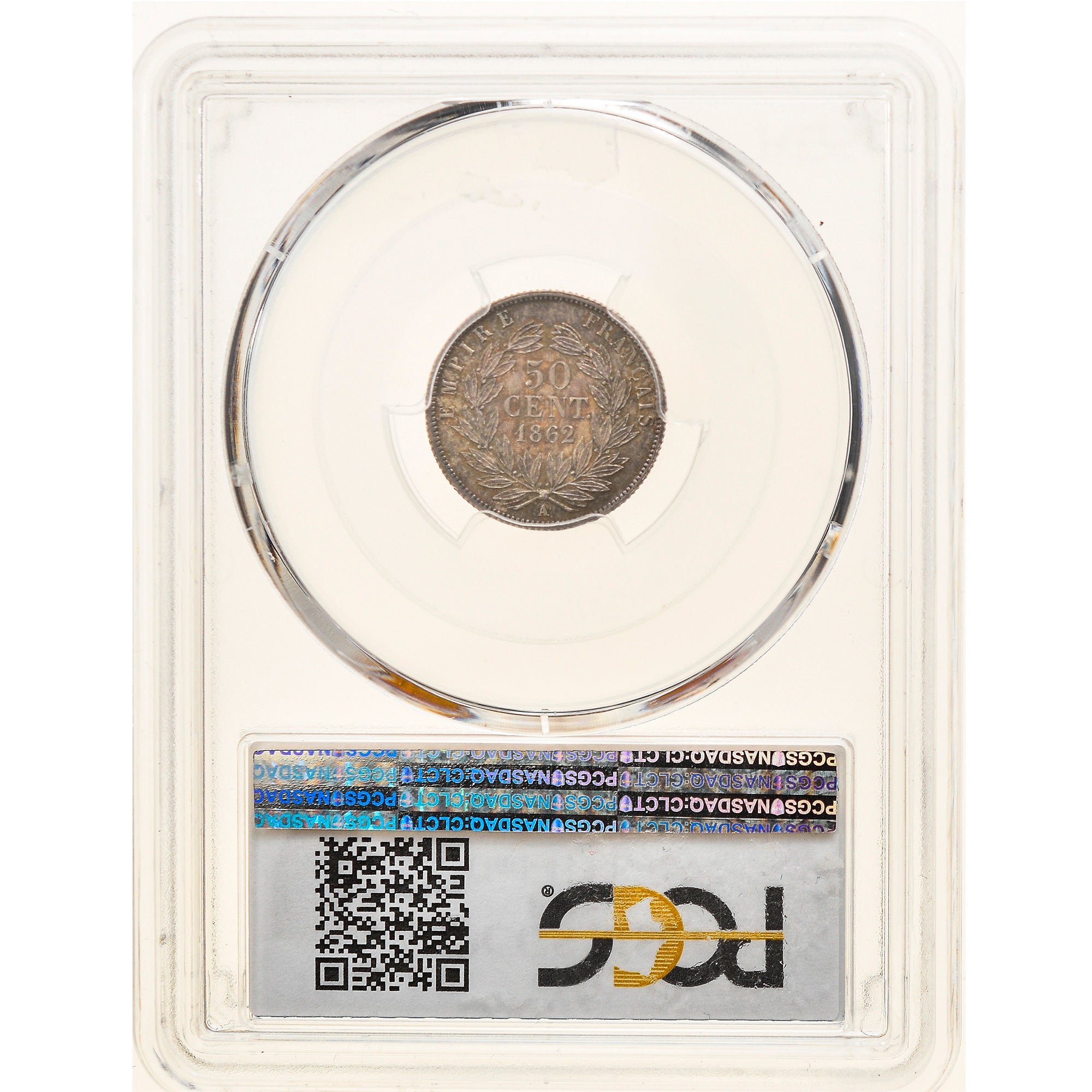 Coin, France, Napoleon III, Napoléon III, 50 Centimes, 1862, Paris, PCGS, MS64