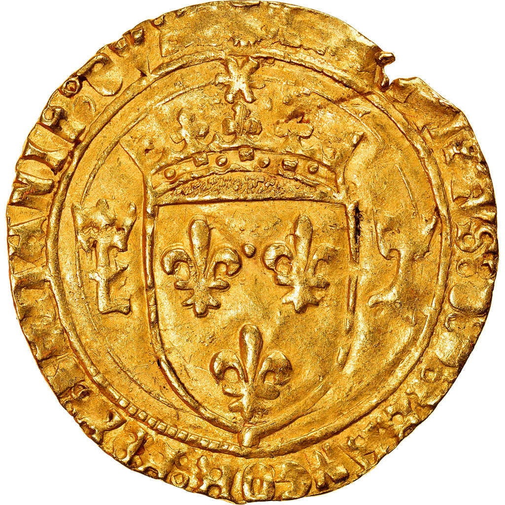 Monnaie, France, François Ier, Écu d'or au soleil de Bretagne, Rennes, TTB