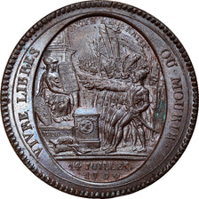 Moeda, França, Monneron, 5 Sols, 1792, Birmingham, MS(63), Bronze, KM:Tn31