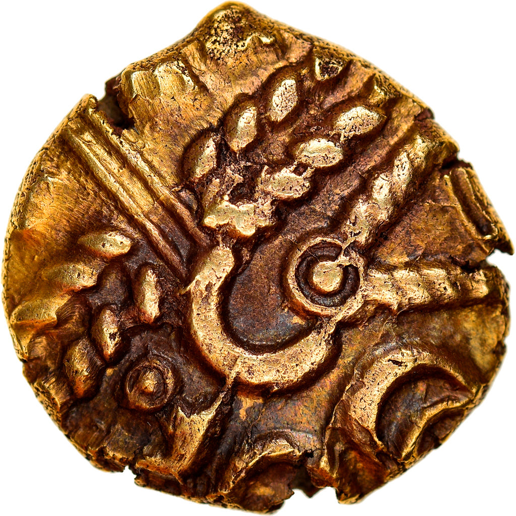 Monnaie, Suessions, Statère à l'œil, classe III, c. 60-50 BC, TTB+, Or