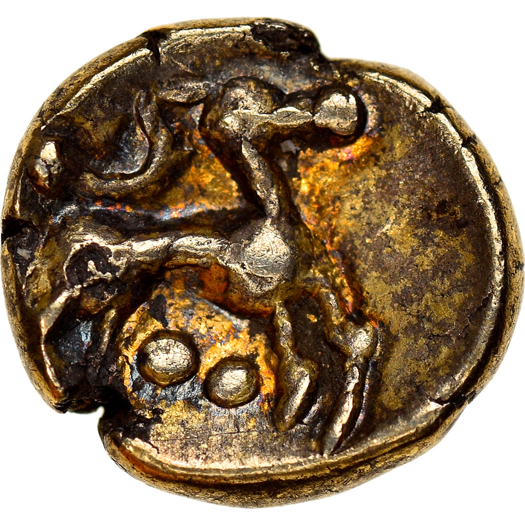 Coin, Remi, 1/4 de statère aux segments de cercle, cheval à droite, AU(55-58)