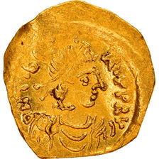 Moneta, Maurice Tiberius, Tremissis, Constantinople, SPL-, Oro, Sear:488