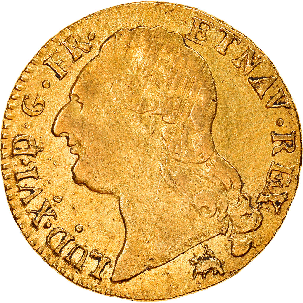 Moneta, Francja, Louis XVI, Louis d'or à la tête nue, Louis d'Or, 1786, Rouen