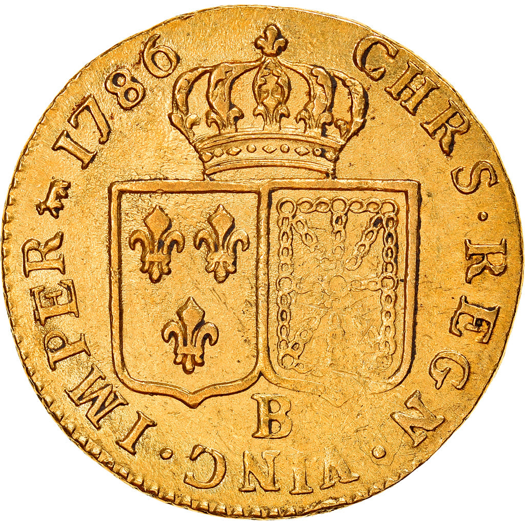 Moneta, Francja, Louis XVI, Louis d'or à la tête nue, Louis d'Or, 1786, Rouen