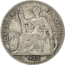 FRENCH INDO-CHINA, 10 Cents, 1925, Paris, KM #16.1, VF(20-25), Silver, Lecompte.