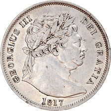 Coin, Great Britain, George III, 1/2 Crown, 1817, AU(50-53), Silver, KM:667