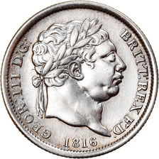 Coin, Great Britain, George III, Shilling, 1816, AU(50-53), Silver, KM:666