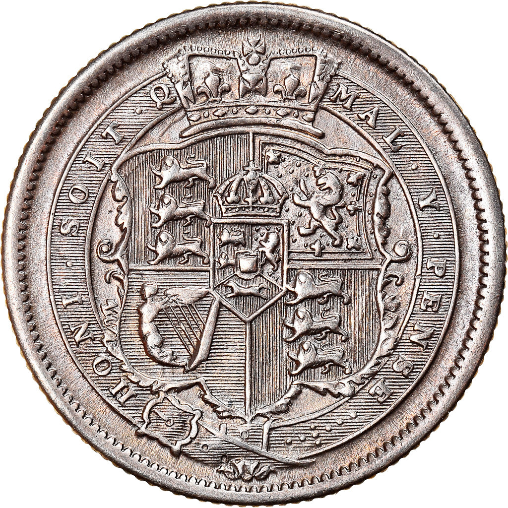 Coin, Great Britain, George III, Shilling, 1816, AU(50-53), Silver, KM:666