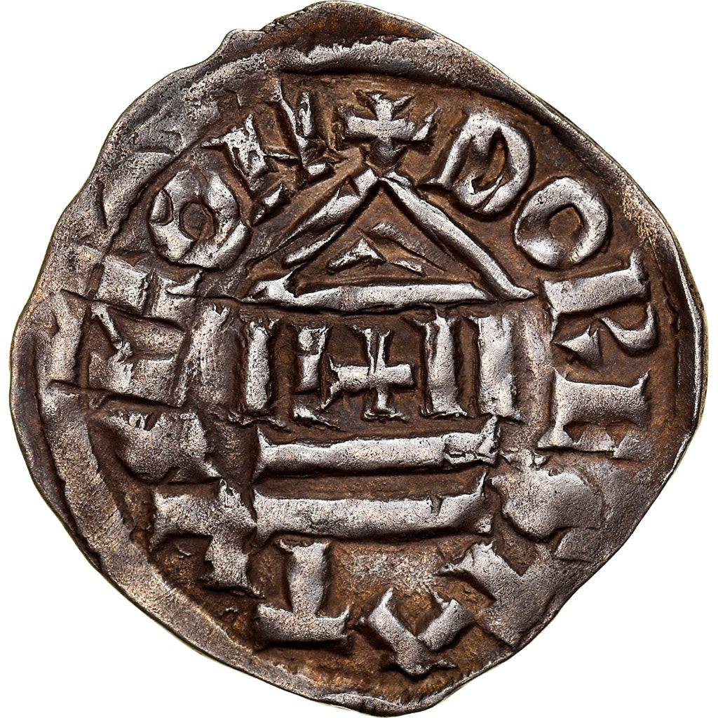 Coin, France, Lotharius, Denarius, Dorestad, EF(40-45), Silver, Prou:71-75