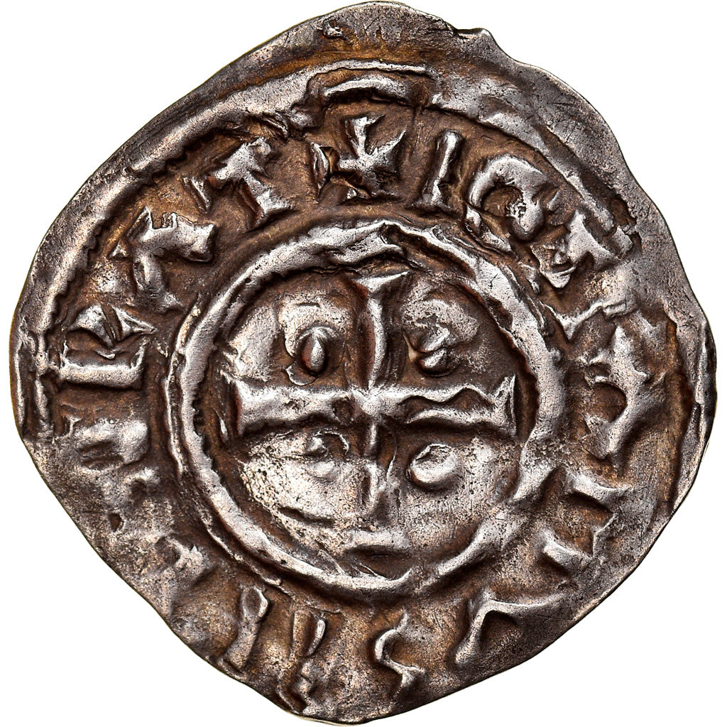 Coin, France, Lotharius, Denarius, Dorestad, EF(40-45), Silver, Prou:71-75
