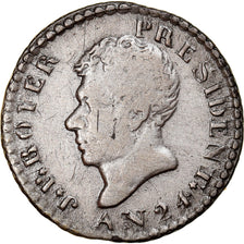 Coin, Haiti, 12 Centimes, An 24 (1827), EF(40-45), Silver, KM:19