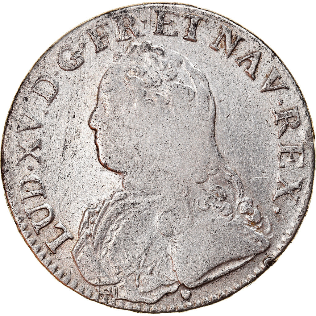 Coin, France, Louis XV, Écu aux branches d'olivier, Ecu, 1738, Tours