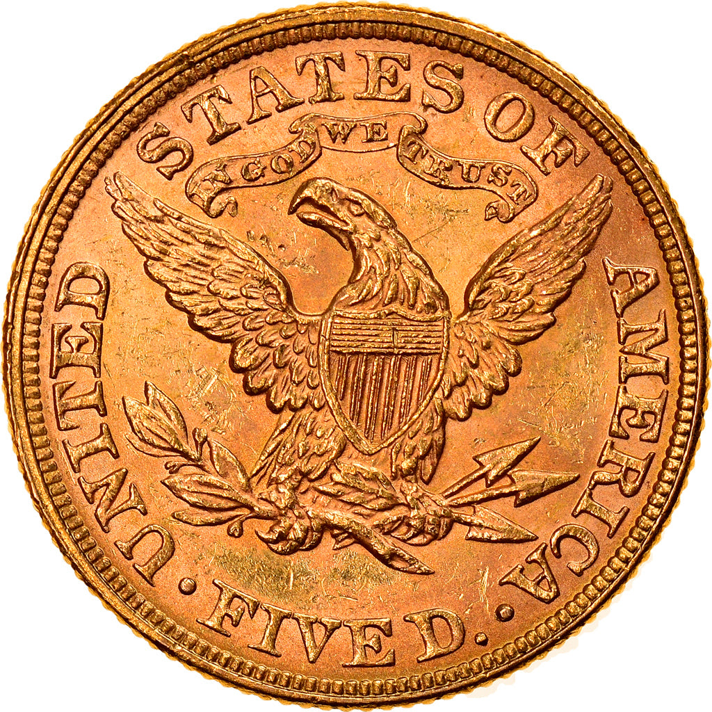 Munten, Verenigde Staten, Coronet Head, $5, Half Eagle, 1895, U.S. Mint