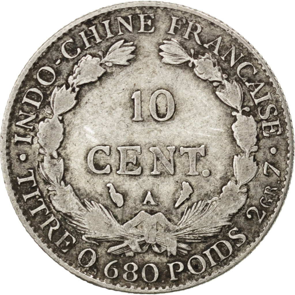 Coin, French Indochina, 10 Cents, 1930, Paris, VF(20-25), Silver, KM:16.1