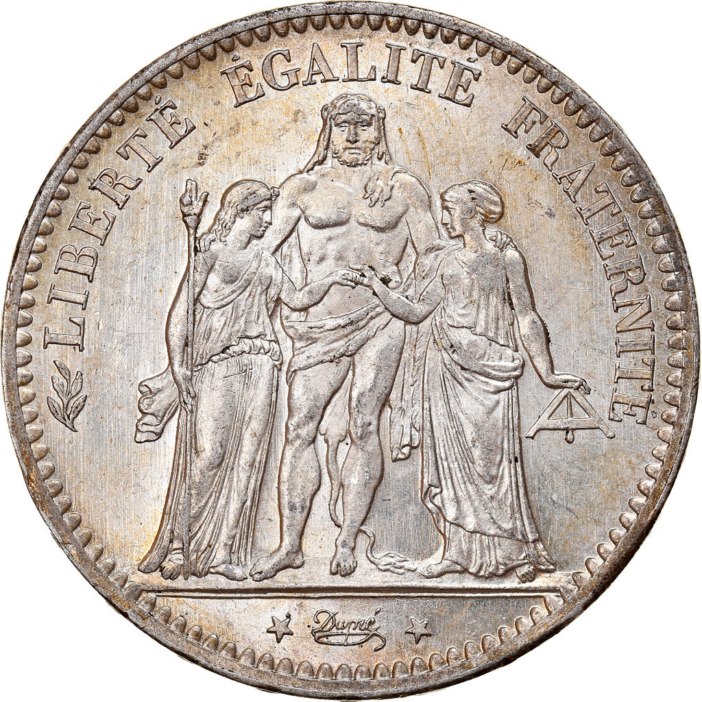 Coin, France, Hercule, 5 Francs, 1876, Paris, MS(60-62), Silver, KM:820.1