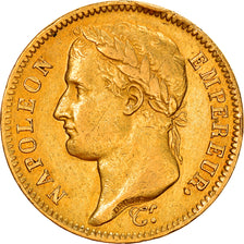 Moeda, França, Napoléon I, 40 Francs, 1812, Paris, EF(40-45), Dourado