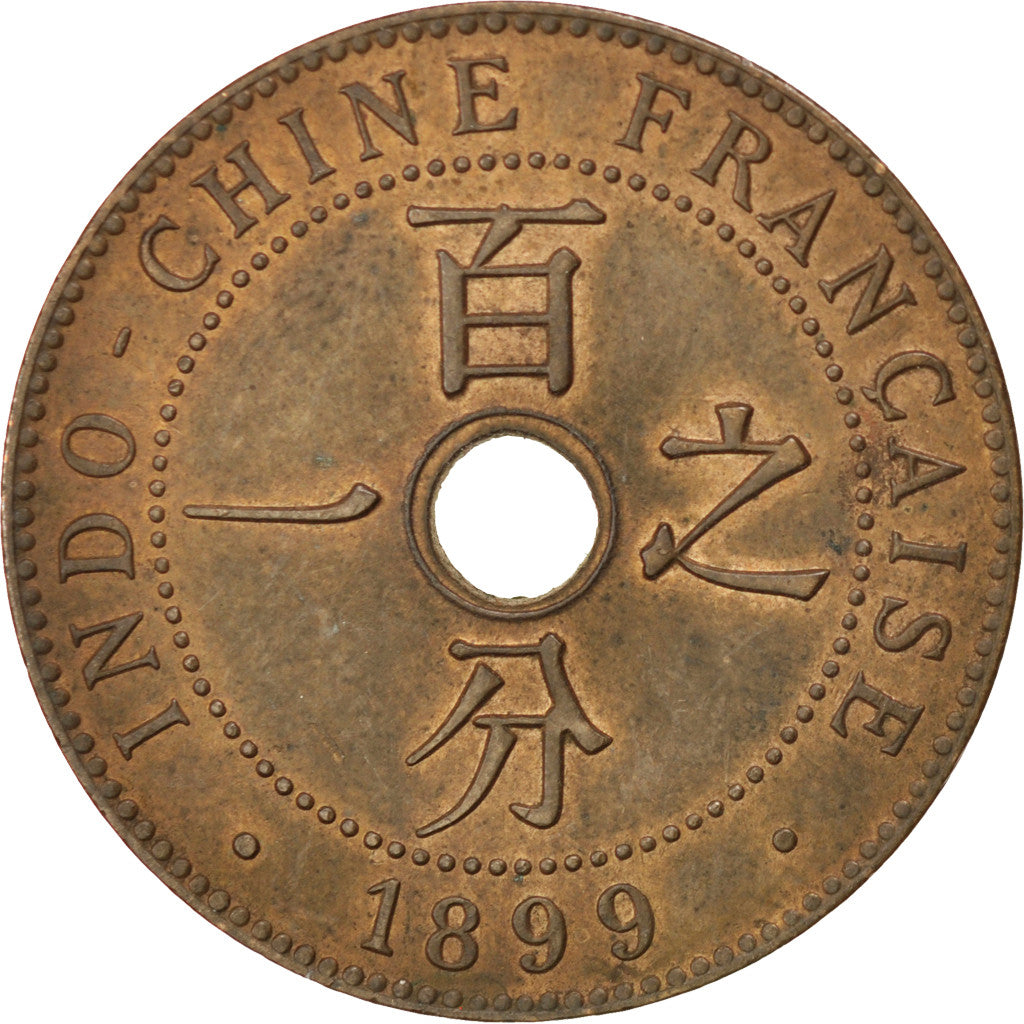 Coin, French Indochina, Cent, 1899, Paris, AU(50-53), Bronze, KM:8, Lecompte:54