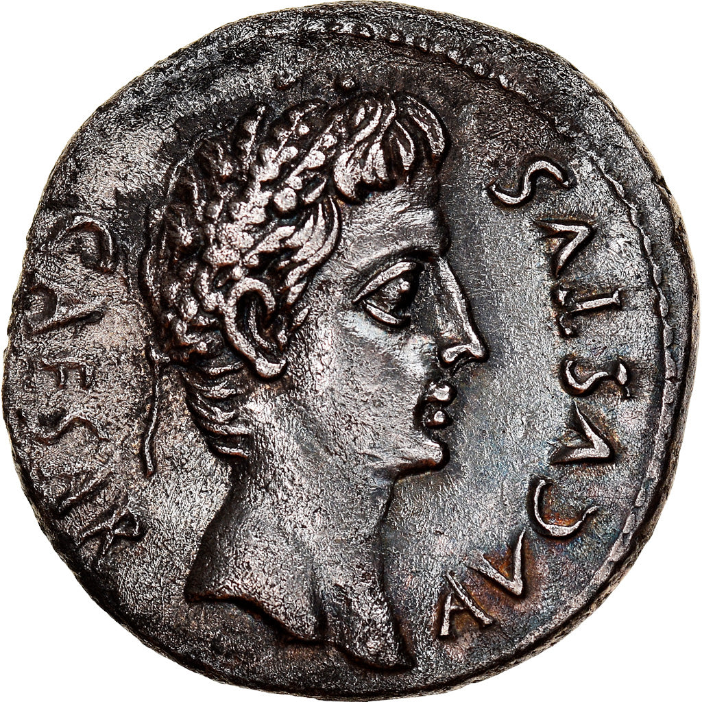 Coin, Augustus, Denarius, 19-18 BC, Colonia Caesar Augusta, MS(60-62), Silver