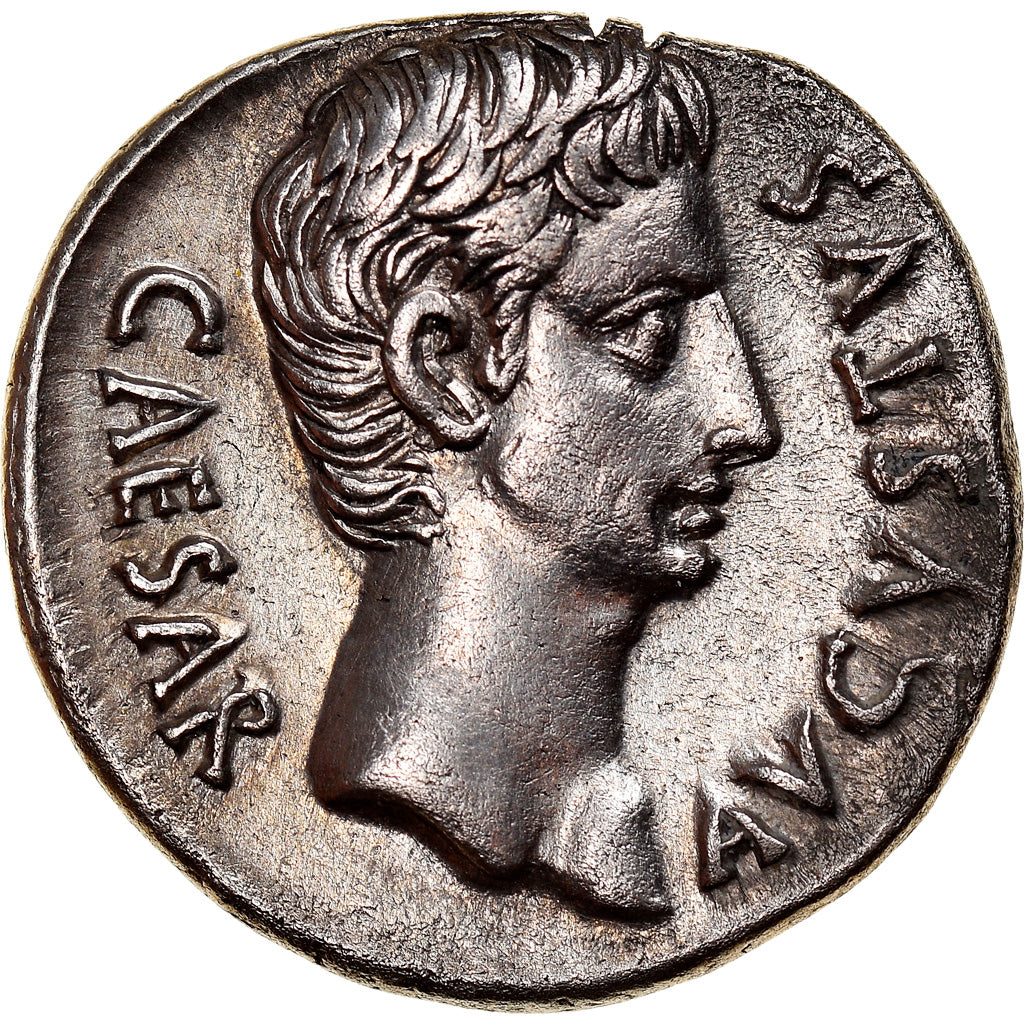 Moneta, Augustus, Denarius, 19-18 BC, Colonia Caesar Augusta, SPL-, Argento