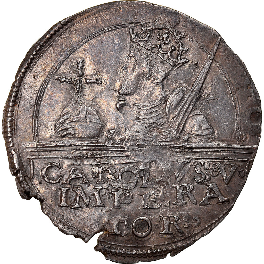 Coin, France, Franche-Comté, Charles Quint, Gros, 1546, Besançon, Extremely