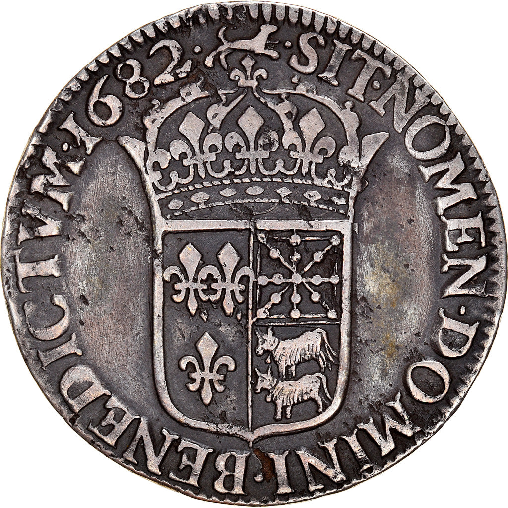 Münze, Frankreich, Louis XIV, Écu de Béarn à la cravate, Ecu, 1682, Pau, SS