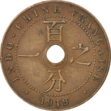 Coin, French Indochina, Cent, 1919, Paris, EF(40-45), Bronze, KM:12.1