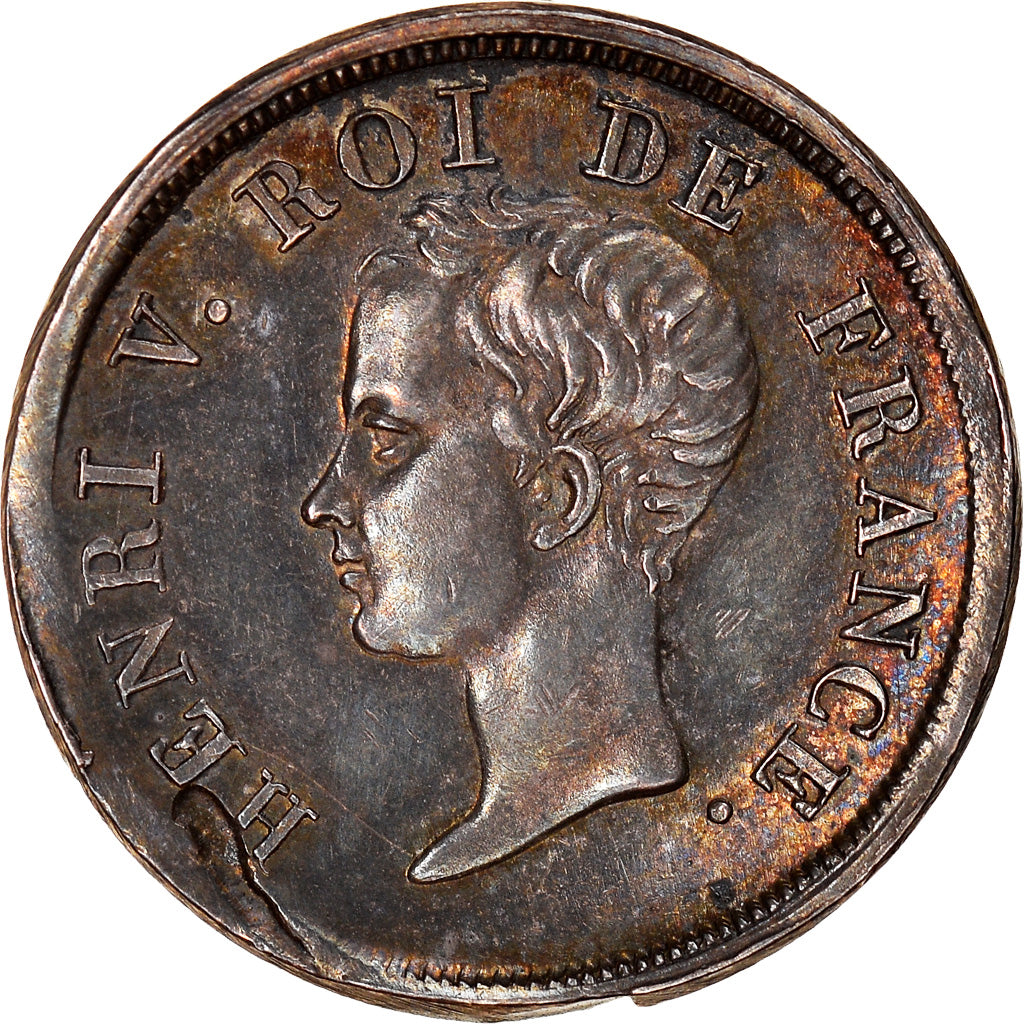 Munten, Frankrijk, Henri V, 1/2 Franc, 1833, PR, Zilver, KM:23, Gadoury:404