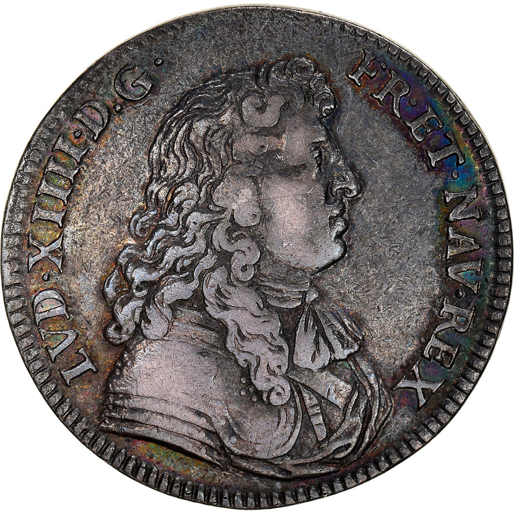 Francja, Jeton, Ludwik XIV, Ordinaire des Guerres, 1672, Bardzo rzadkie