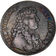 França, Jeton, Luís XIV, Ordinaire des Guerres, 1672, Muito, VF(30-35), Prata
