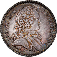 France, Jeton, Louis XV, Ordinaire des Guerres, 1727, EF(40-45), Silver