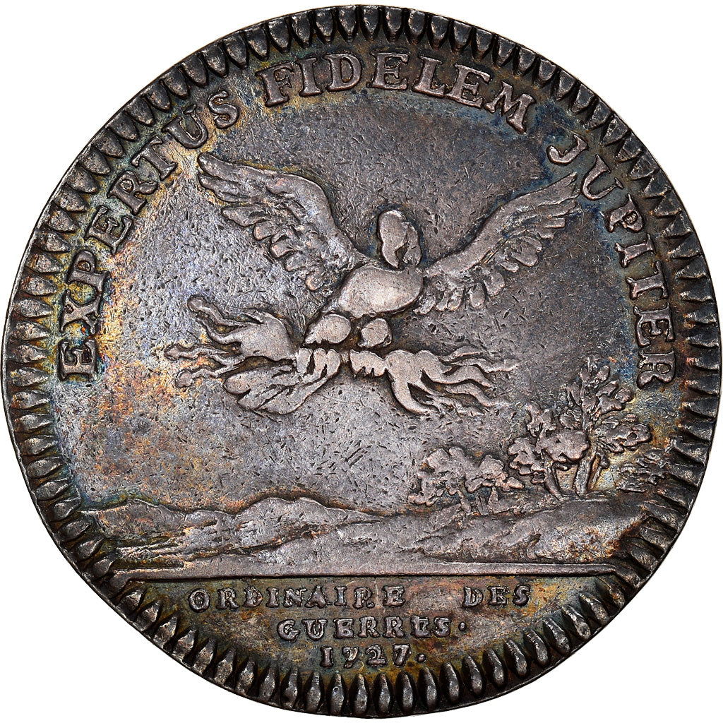 France, Jeton, Louis XV, Ordinaire des Guerres, 1727, TTB, Argent, Feuardent:539