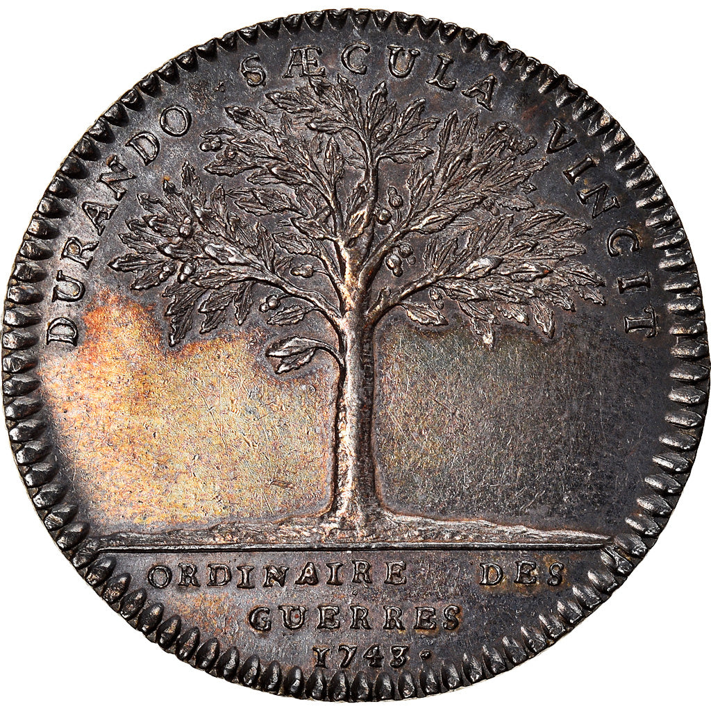 Frankreich, Jeton, Louis XV, Ordinaire des Guerres, 1743, SS+, Silber