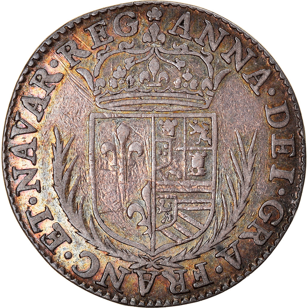 France, Token, Anne d'Autriche, 1625, Rare, EF(40-45), Silver, Feuardent:12345