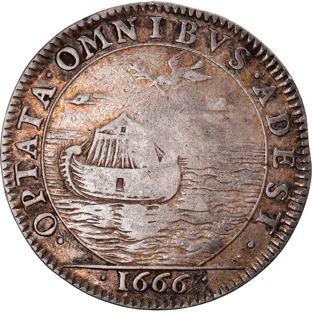 France, Token, Anne d'Autriche, 1666, EF(40-45), Silver, Feuardent:12424