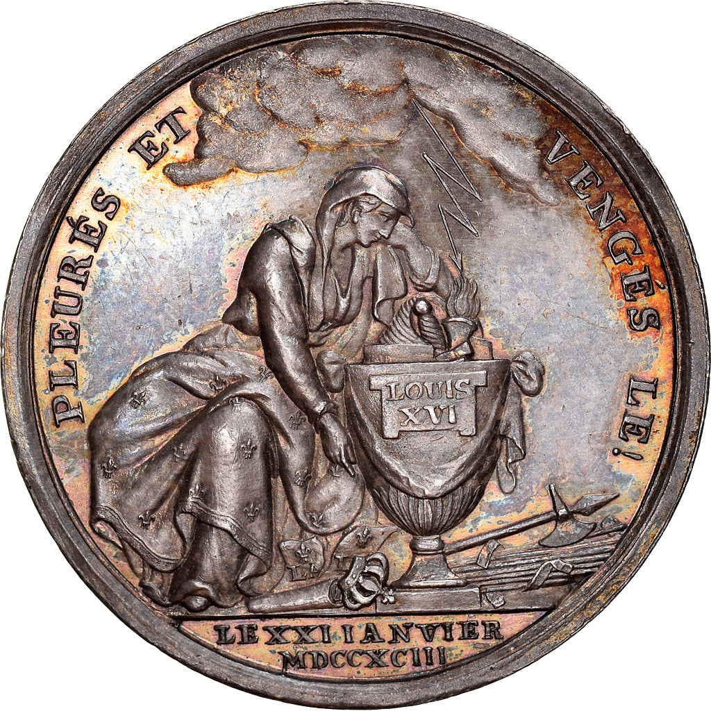 France, Token, Louis XVI, Mort du roi, 1793, Loos, MS(63), Silver