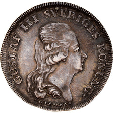 Suécia, Medal, Gustav III, King's death, 1792, Fehrman, Rara, AU(50-53), Prata