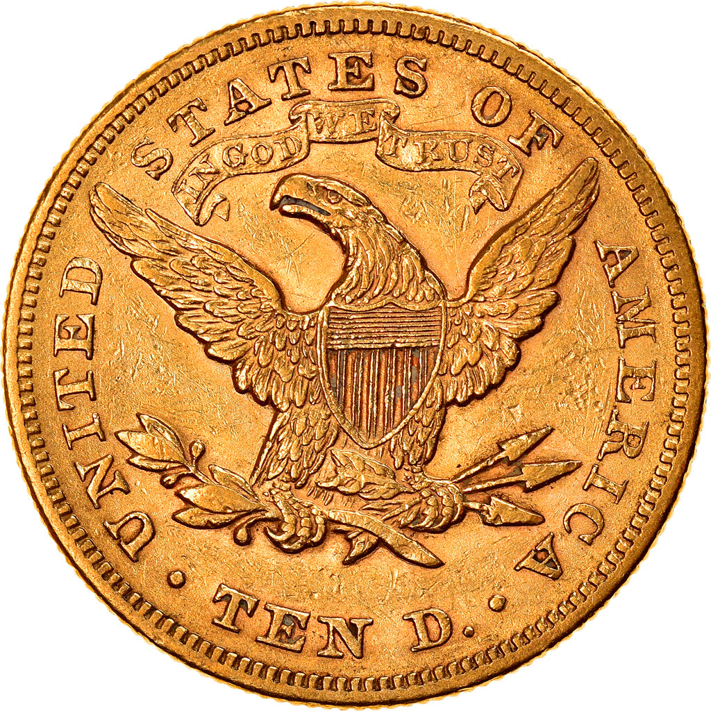 Coin, United States, Coronet Head, $10, Eagle, 1879, U.S. Mint, Philadelphia