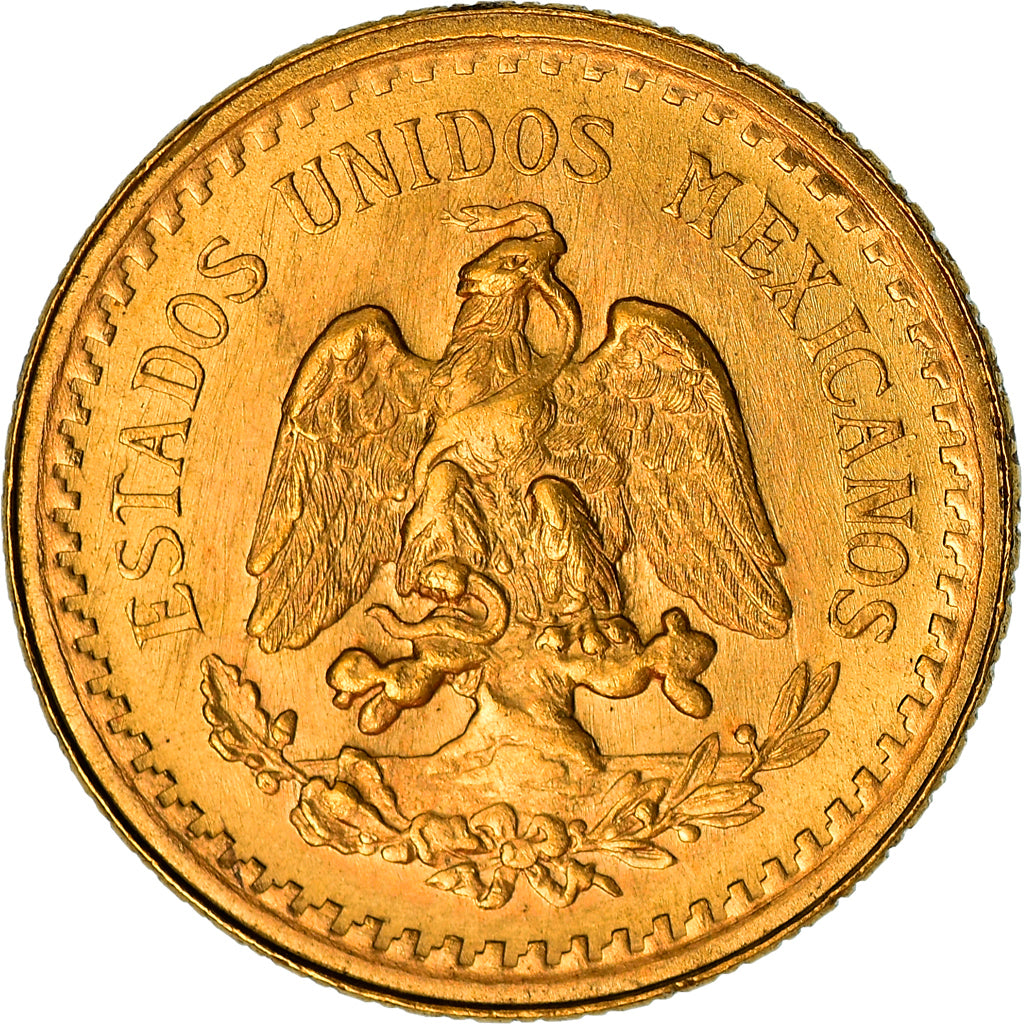 Coin, Mexico, 2-1/2 Pesos, 1945, Mexico City, MS(60-62), Gold, KM:463