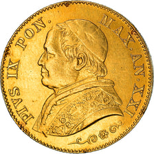 Moneda, Estados italianos, PAPAL STATES, Pius IX, 20 Lire, 1866, Roma, MBC, Oro