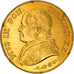 Moneda, Estados italianos, PAPAL STATES, Pius IX, 20 Lire, 1866, Roma, MBC, Oro