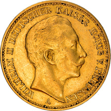 Coin, German States, PRUSSIA, Wilhelm II, 20 Mark, 1902, Berlin, AU(50-53)