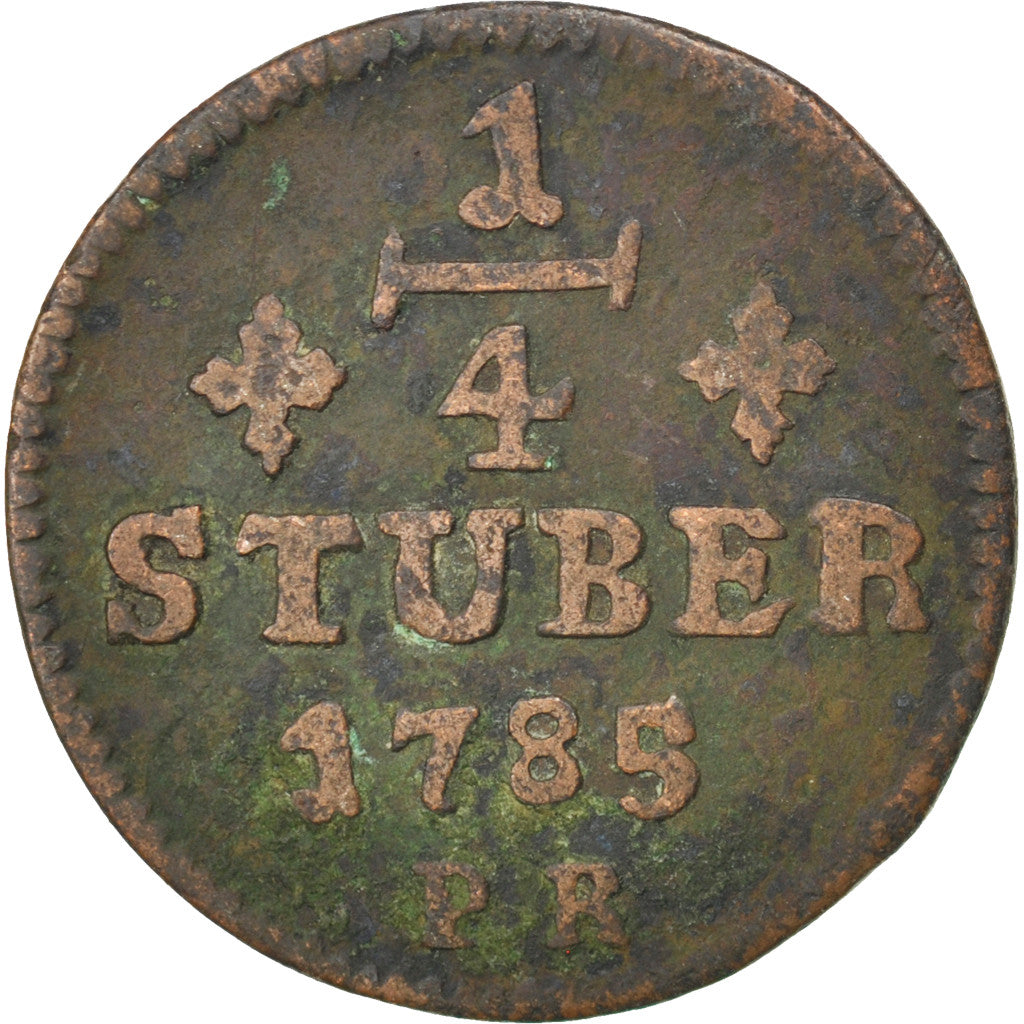 Münze, Deutsch Staaten, JULICH-BERG, Karl Theodor, 1/4 Stüber, 1785, S+