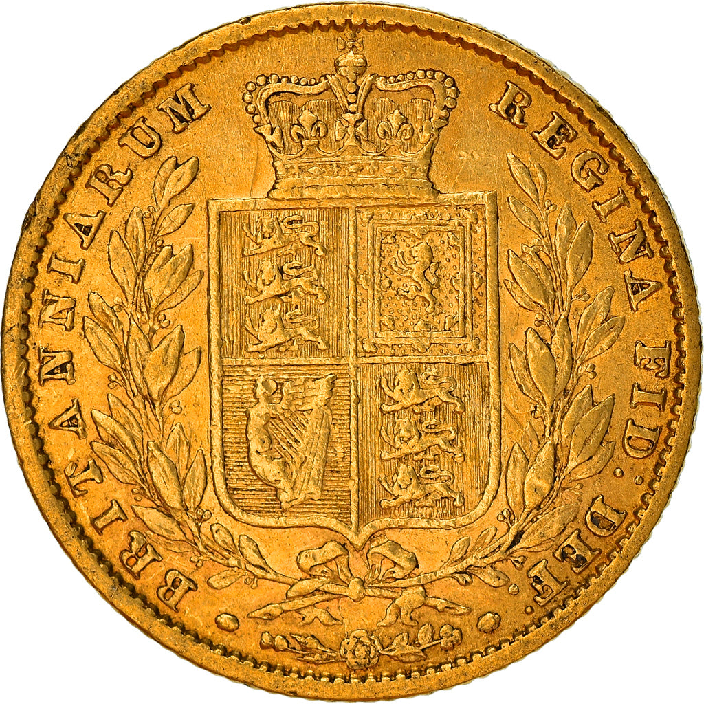 Coin, Great Britain, Victoria, Sovereign, 1856, EF(40-45), Gold, KM:736.1