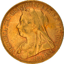Coin, Australia, Victoria, Sovereign, 1901, Perth, EF(40-45), Gold, KM:13