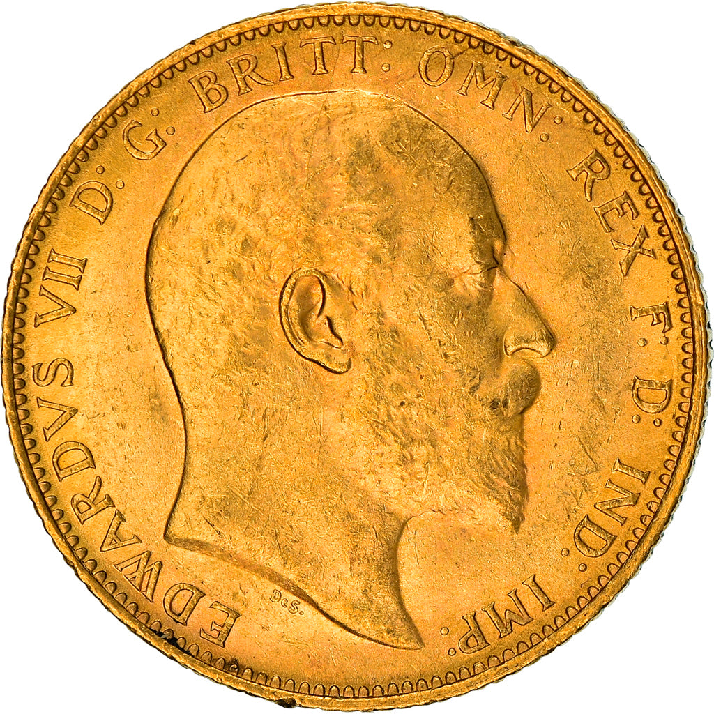 Coin, Australia, Edward VII, Sovereign, 1905, Melbourne, AU(50-53), Gold, KM:15