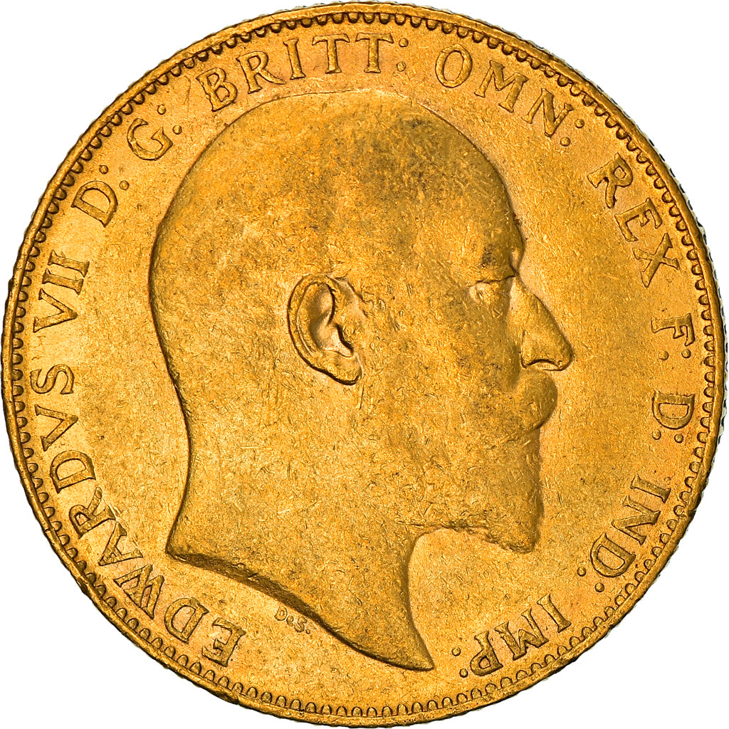 Coin, Australia, Edward VII, Sovereign, 1906, Perth, AU(50-53), Gold, KM:15