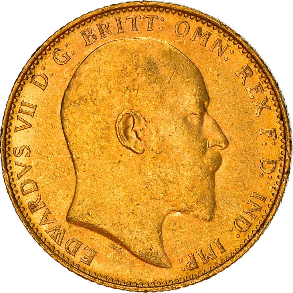 Coin, Australia, Edward VII, Sovereign, 1907, Melbourne, AU(55-58), Gold, KM:15