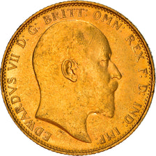 Coin, Australia, Edward VII, Sovereign, 1907, Melbourne, AU(55-58), Gold, KM:15