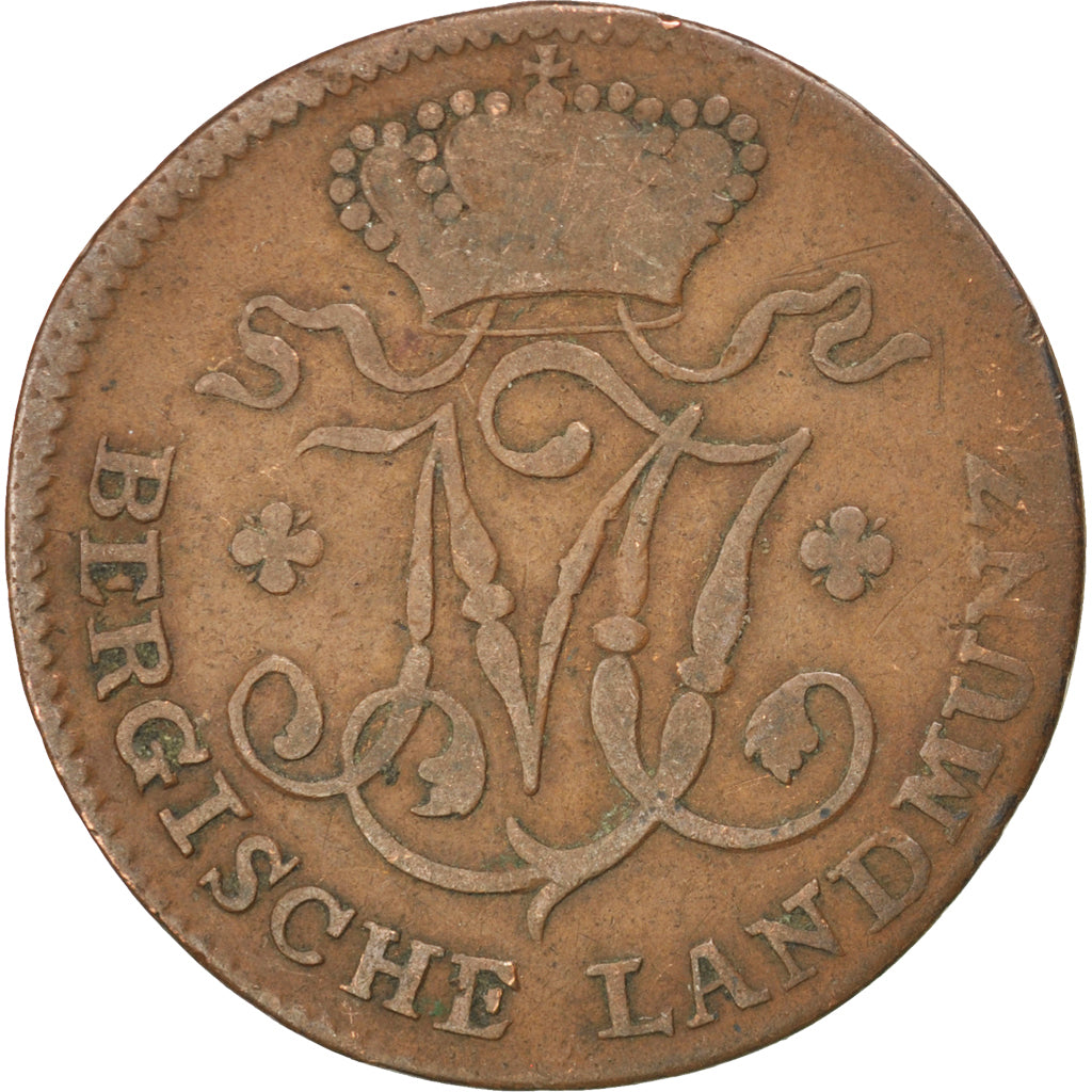 GERMAN STATES, 1/2 Stuber, 1804, D, KM #2, VF(20-25), Copper, 4.03