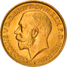 Moneda, Gran Bretaña, George V, Sovereign, 1913, EBC+, Oro, KM:820
